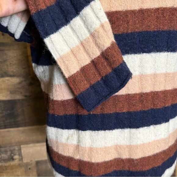 Madewell multicolored striped mock neck wool blend sweater - Picture 6 of 7